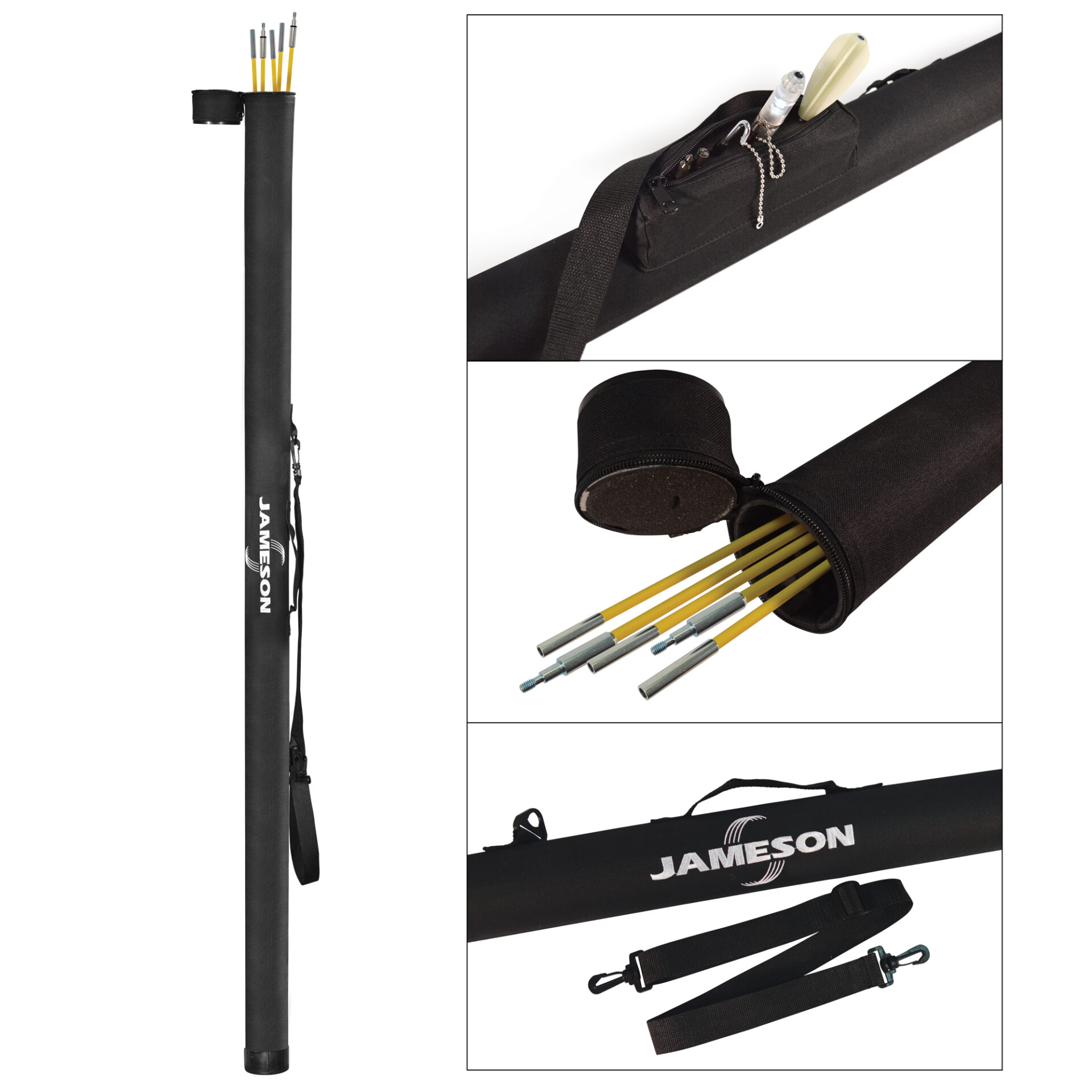 Yellow Jacket Coated Fish Rod Kit w/ Carry Case, 60' Multi-Flex, Jameson  Tools
